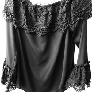 Black Off-The-Shoulder Top